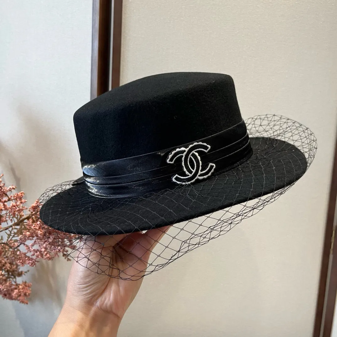 💰190¥ Chanel wool flat top, mesh hat, 100% wool🦙fabric% head circumference 57cm