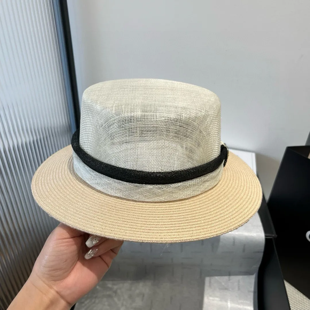 💰240¥ Chanel flat-top linen hat, high-end hat, head circumference 57cm