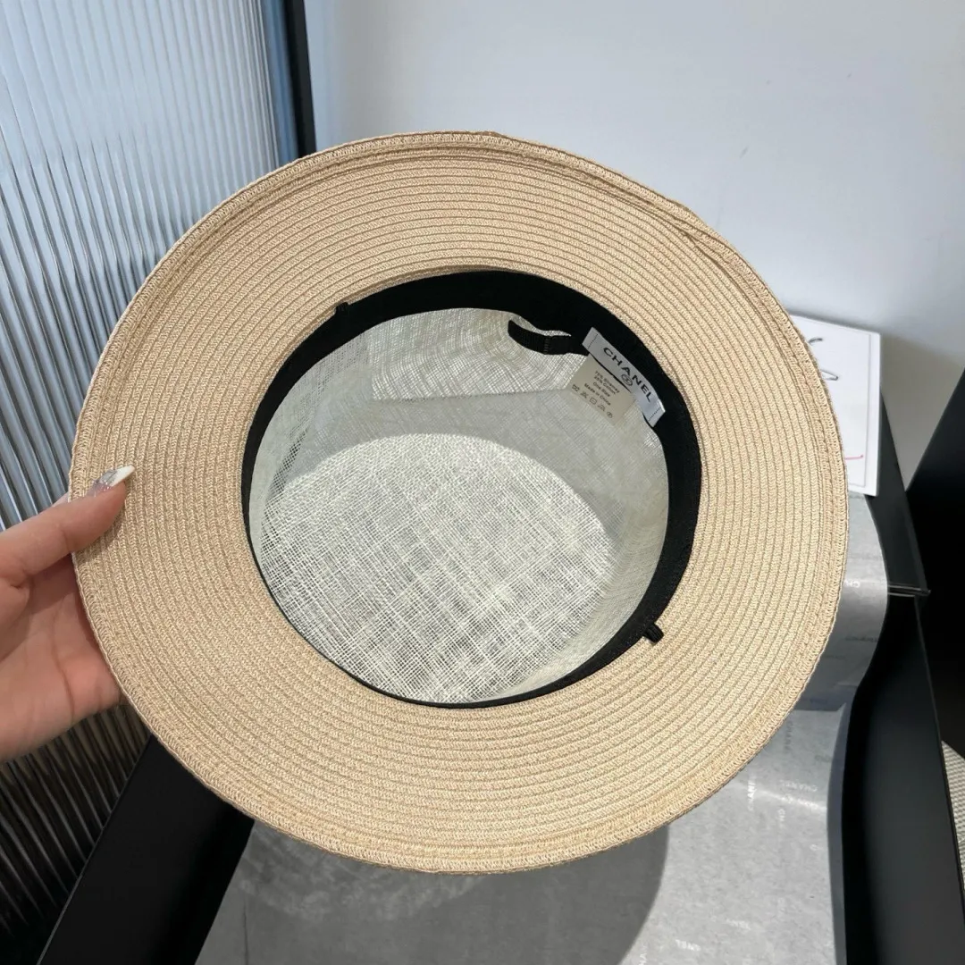 💰240¥ Chanel flat-top linen hat, high-end hat, head circumference 57cm