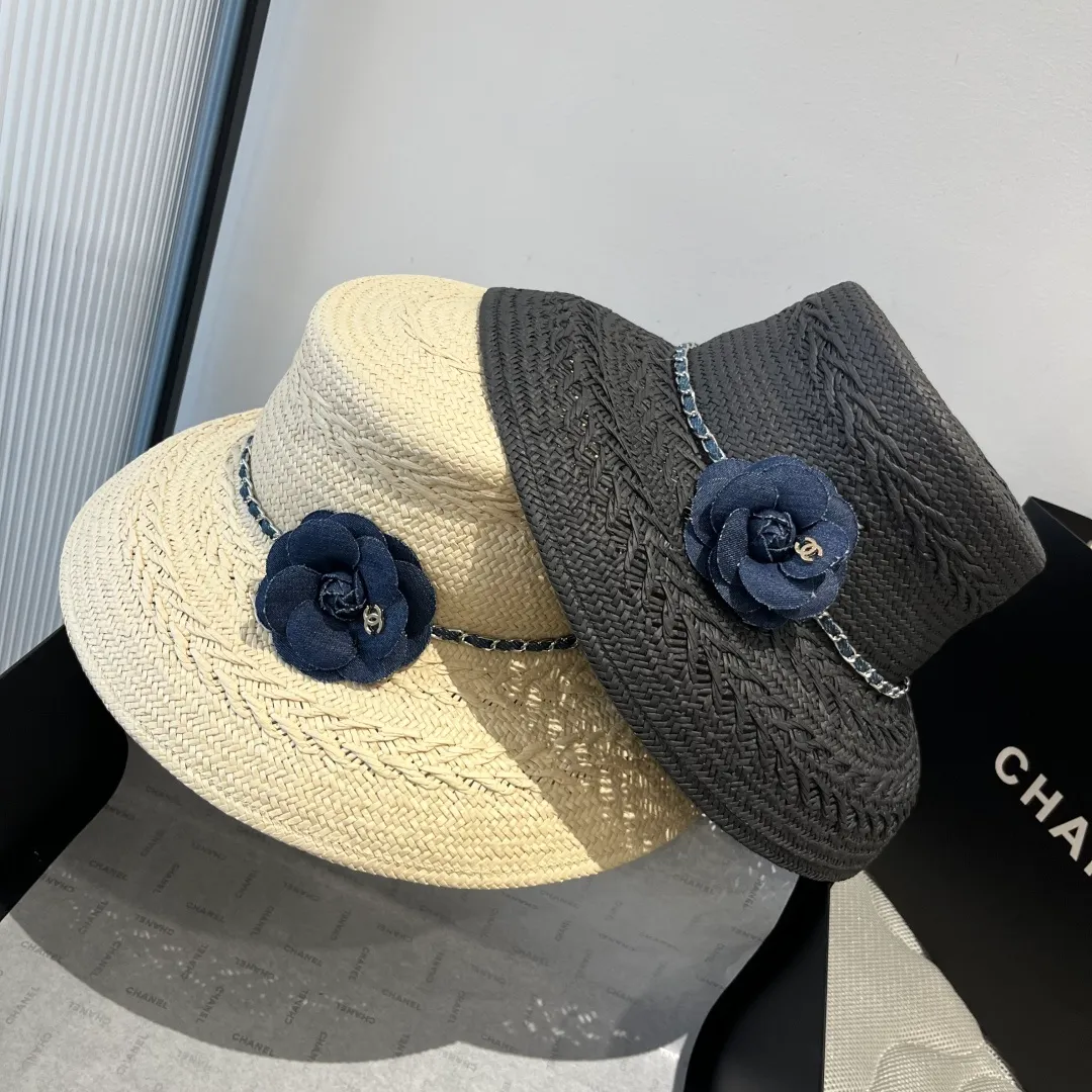 💰190¥ Chanel Taiwanese straw hat, sun hat, head circumference 57vm