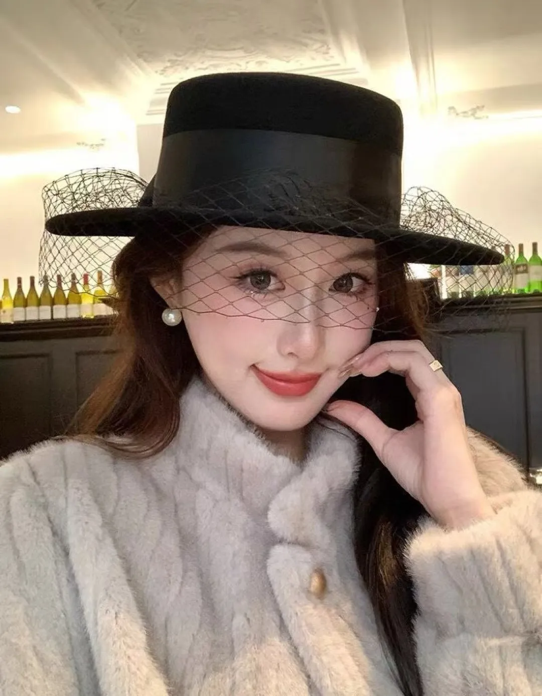 💰200¥ Chanel wool flat top, mesh hat, 100% wool🦙fabric% head circumference 57cm