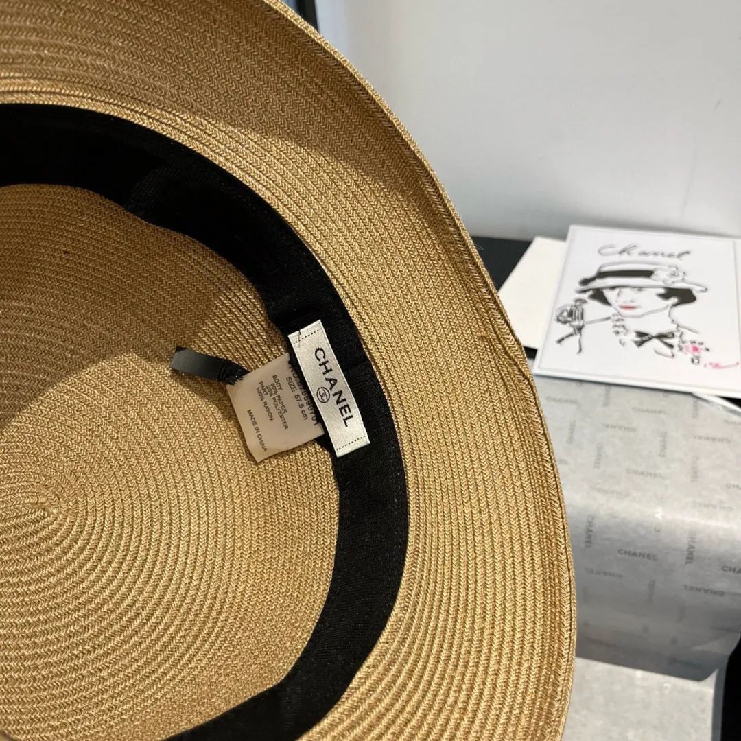 💰180¥ Chanel lantern hat, made of PP straw, celebrity style, head circumference 57cm