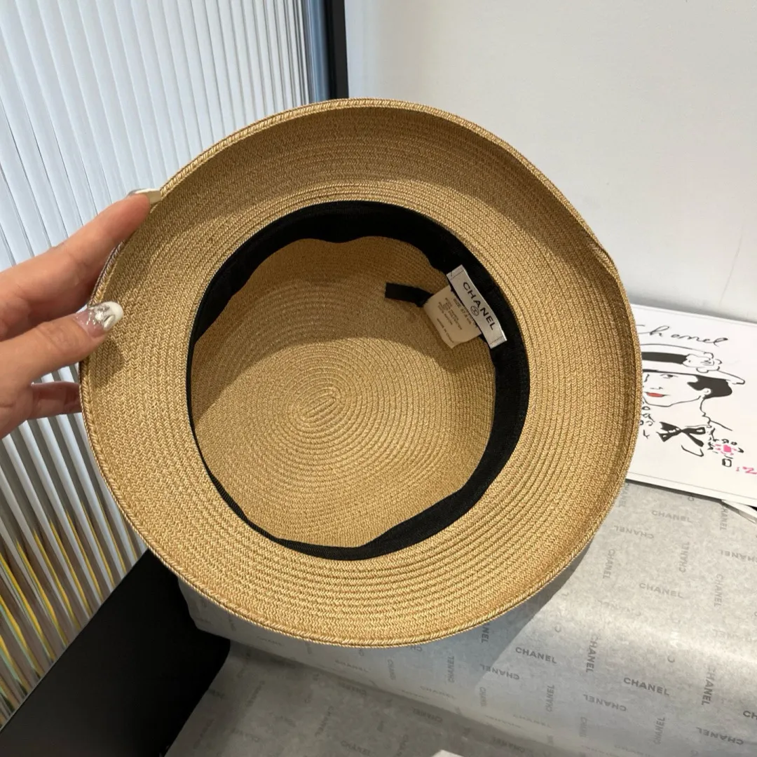 💰180¥ Chanel lantern hat, made of PP straw, celebrity style, head circumference 57cm