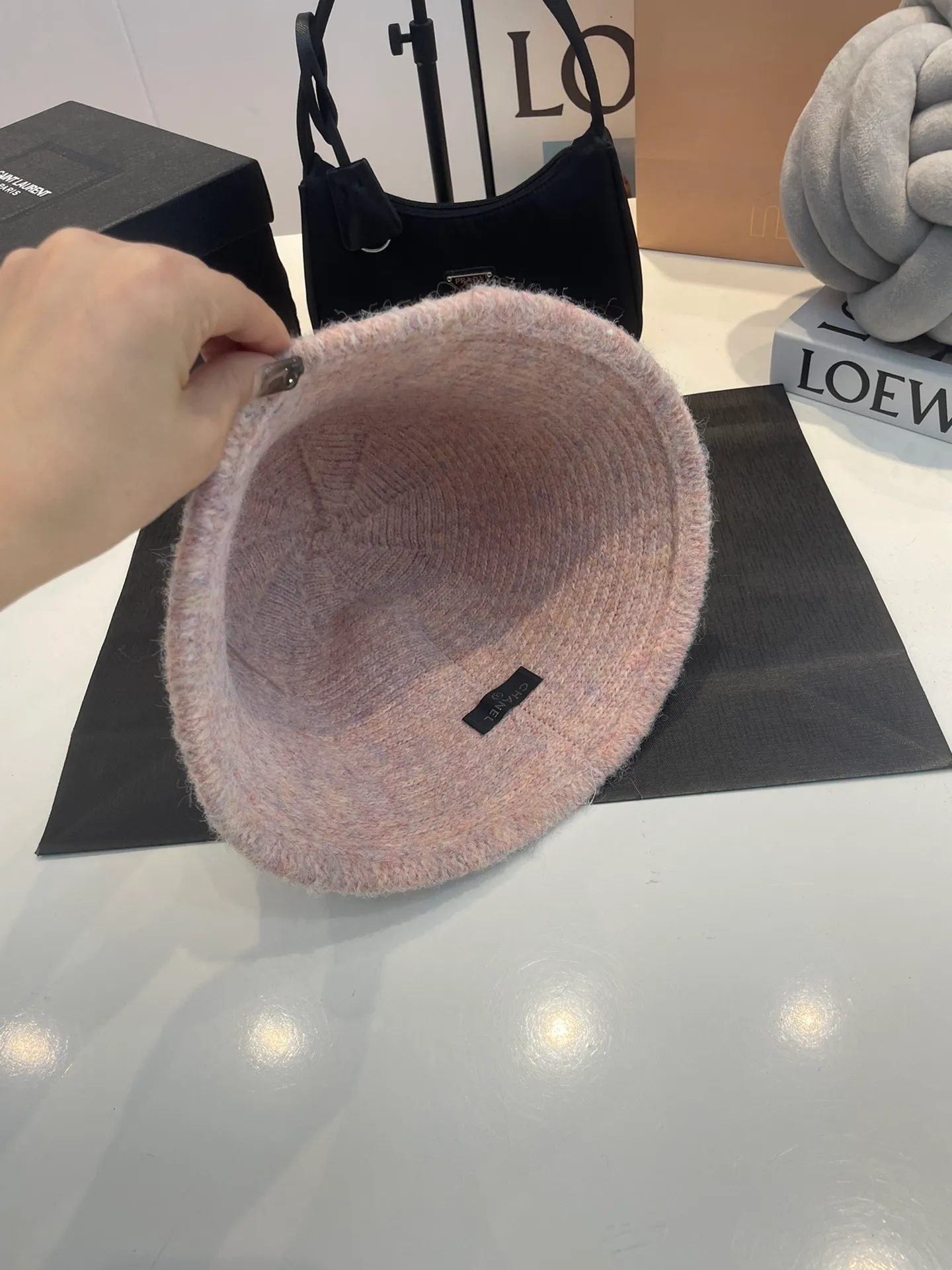 P60 CHANEL Chanel 2023 new autumn and winter plush knitted bucket hat fisherman hat, a must-have for going out and easy to match, hurry up and get it