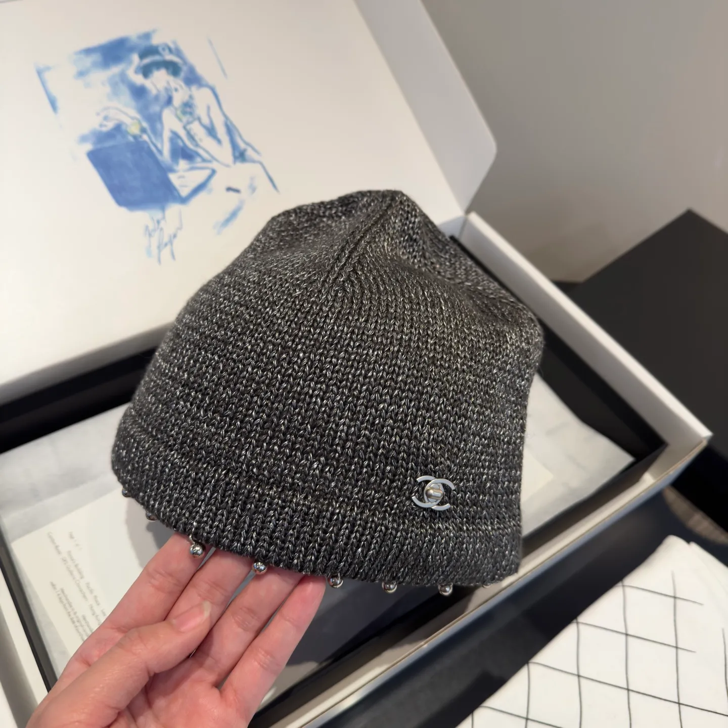 💰110¥ Chanel new knitted bucket hat, head circumference 57cm