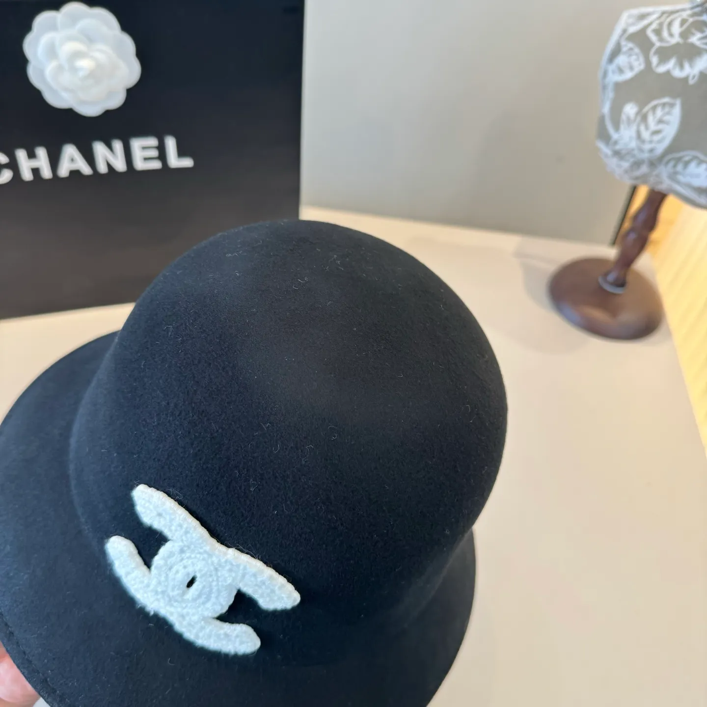 💰180¥ Chanel basin hat, 100% wool fabric 🦙%, head circumference 57cm