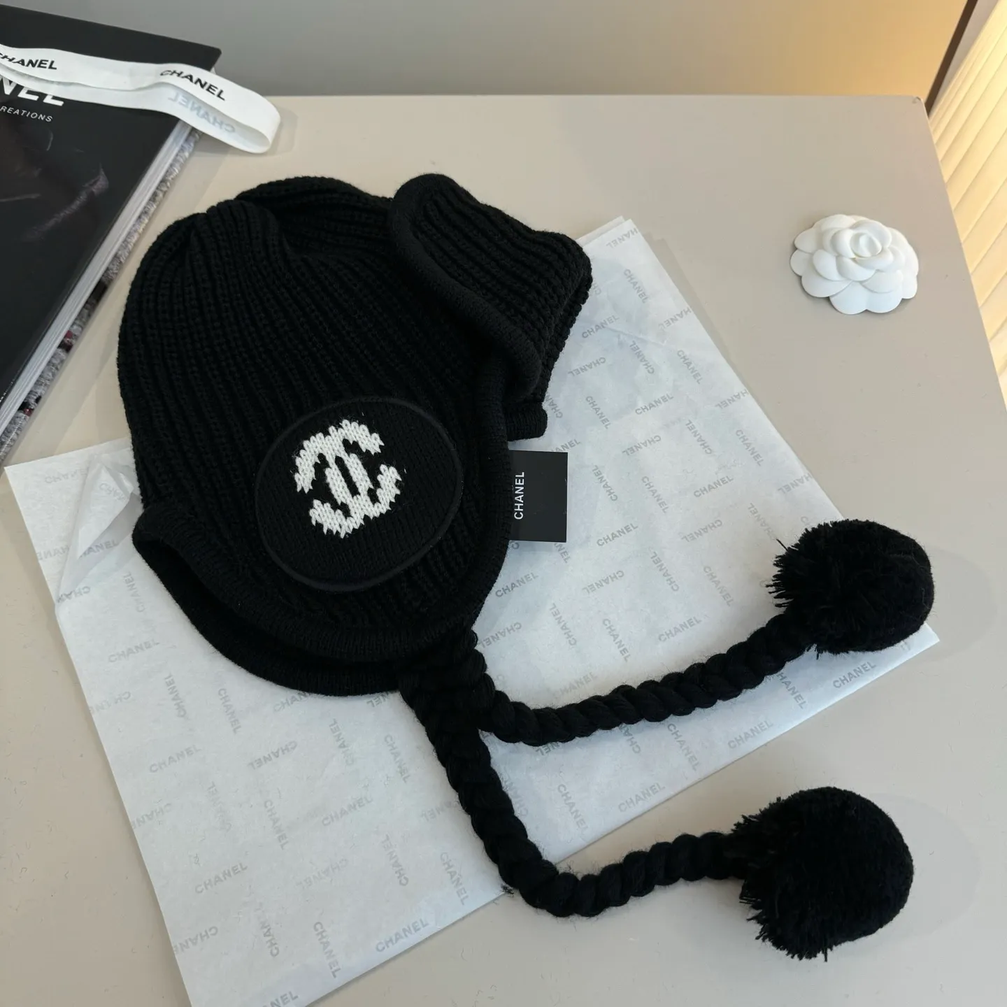 💰90¥ Chanel knitted beanie, ear protection hat