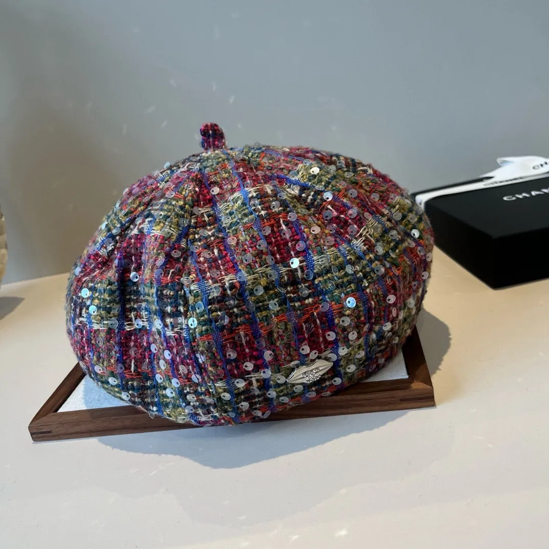 💰140¥ Chanel wool beret, customized with small fragrance style high-end fabrics, head circumference 57cm