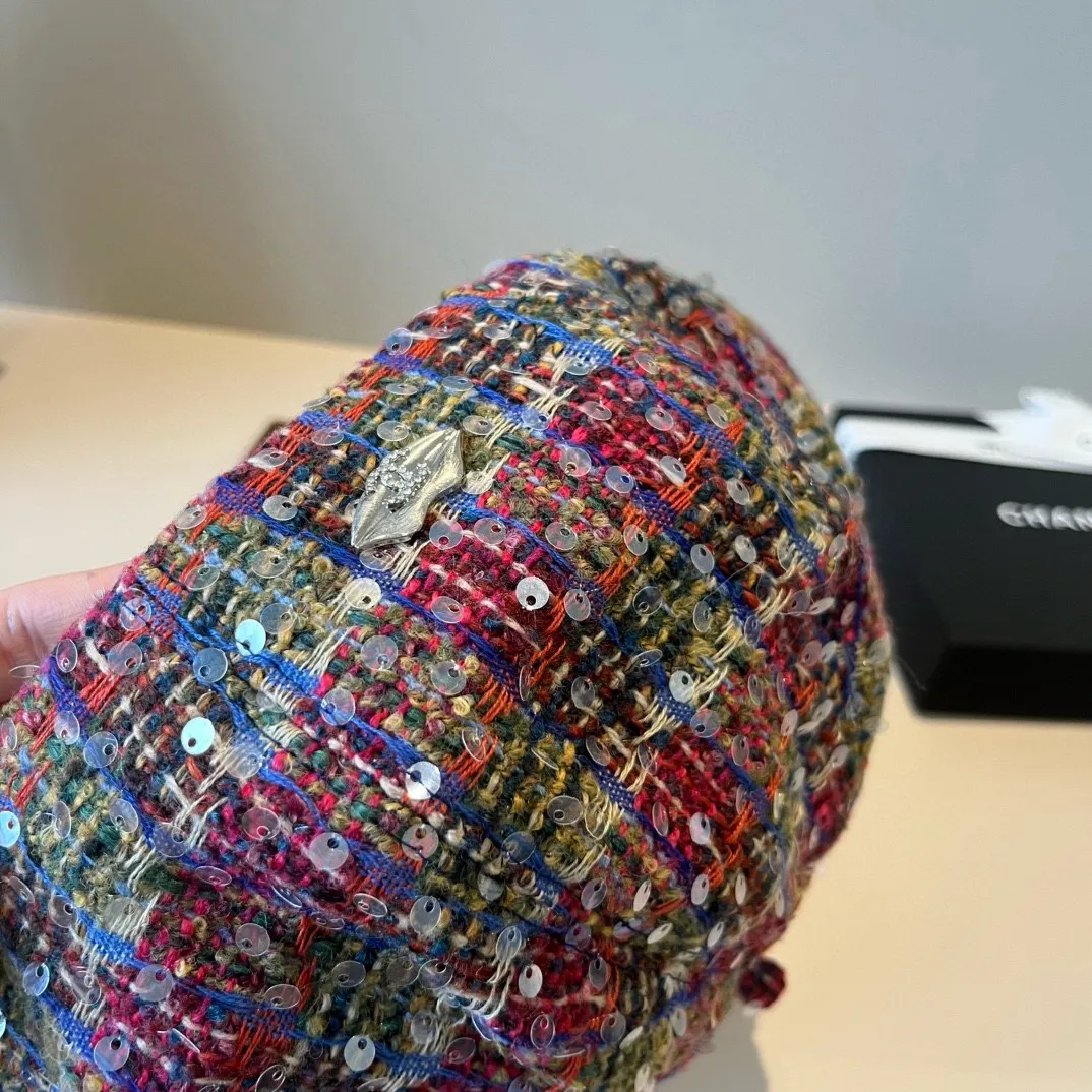 💰140¥ Chanel wool beret, customized with small fragrance style high-end fabrics, head circumference 57cm