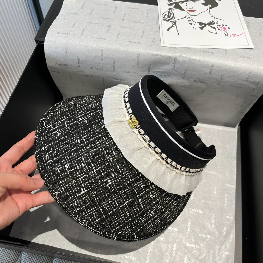 💰100¥ Chanel Chanel empty top sun hat, headband sun hat, head circumference 57cm
