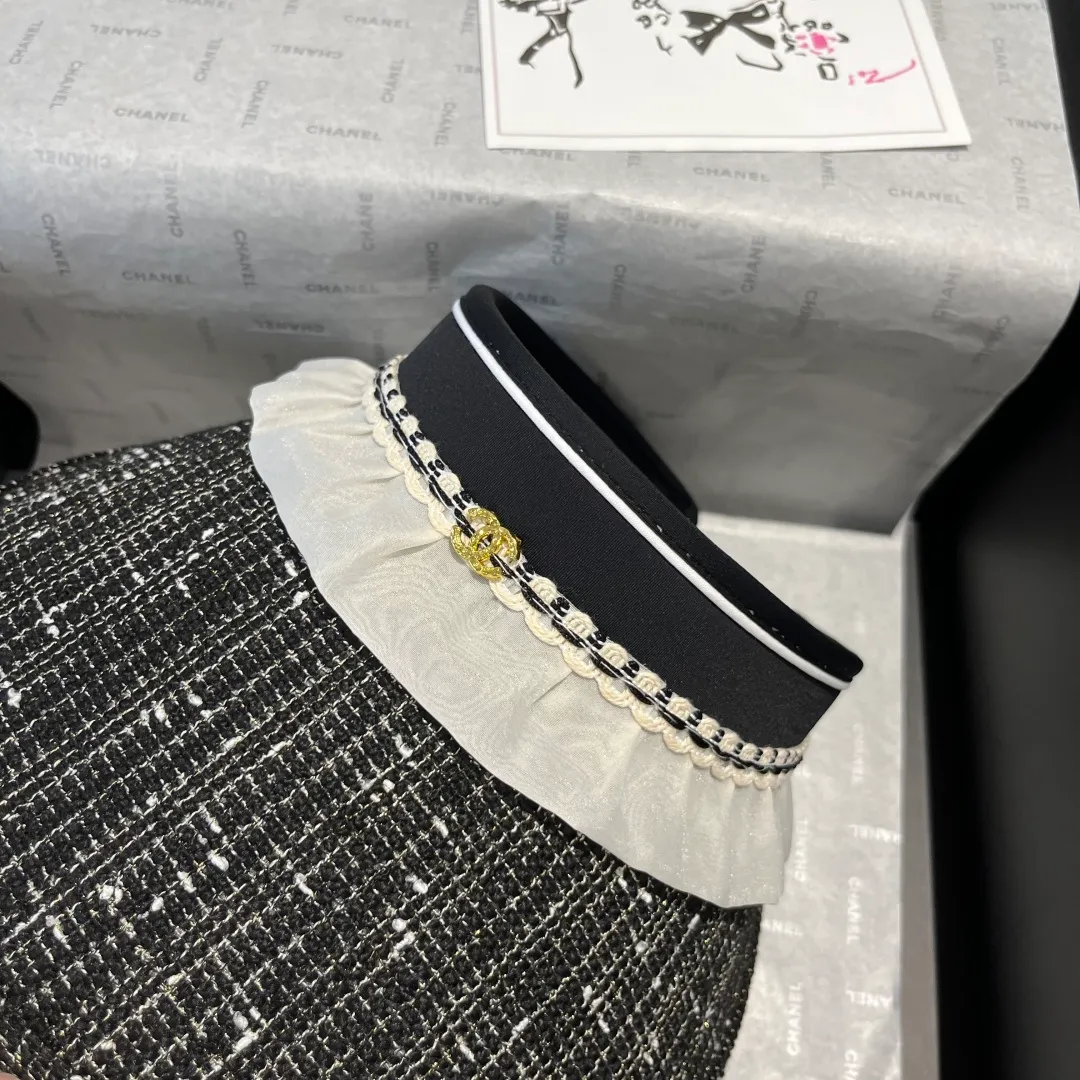 💰100¥ Chanel Chanel empty top sun hat, headband sun hat, head circumference 57cm