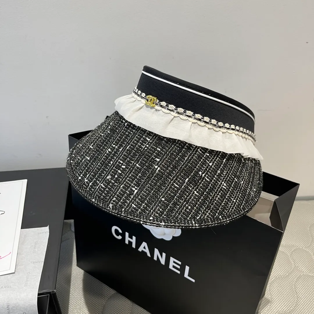 💰100¥ Chanel Chanel empty top sun hat, headband sun hat, head circumference 57cm