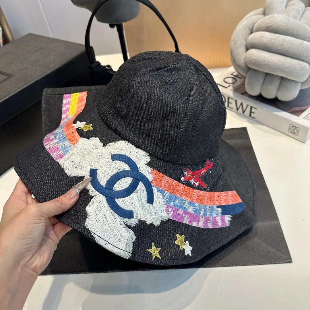 P80 Chanel second-hand large-brimmed fisherman's hat, linen and cotton breathable fisherman's hat, a must-have item for physical sun protection in summer. It's really good-looking🥰