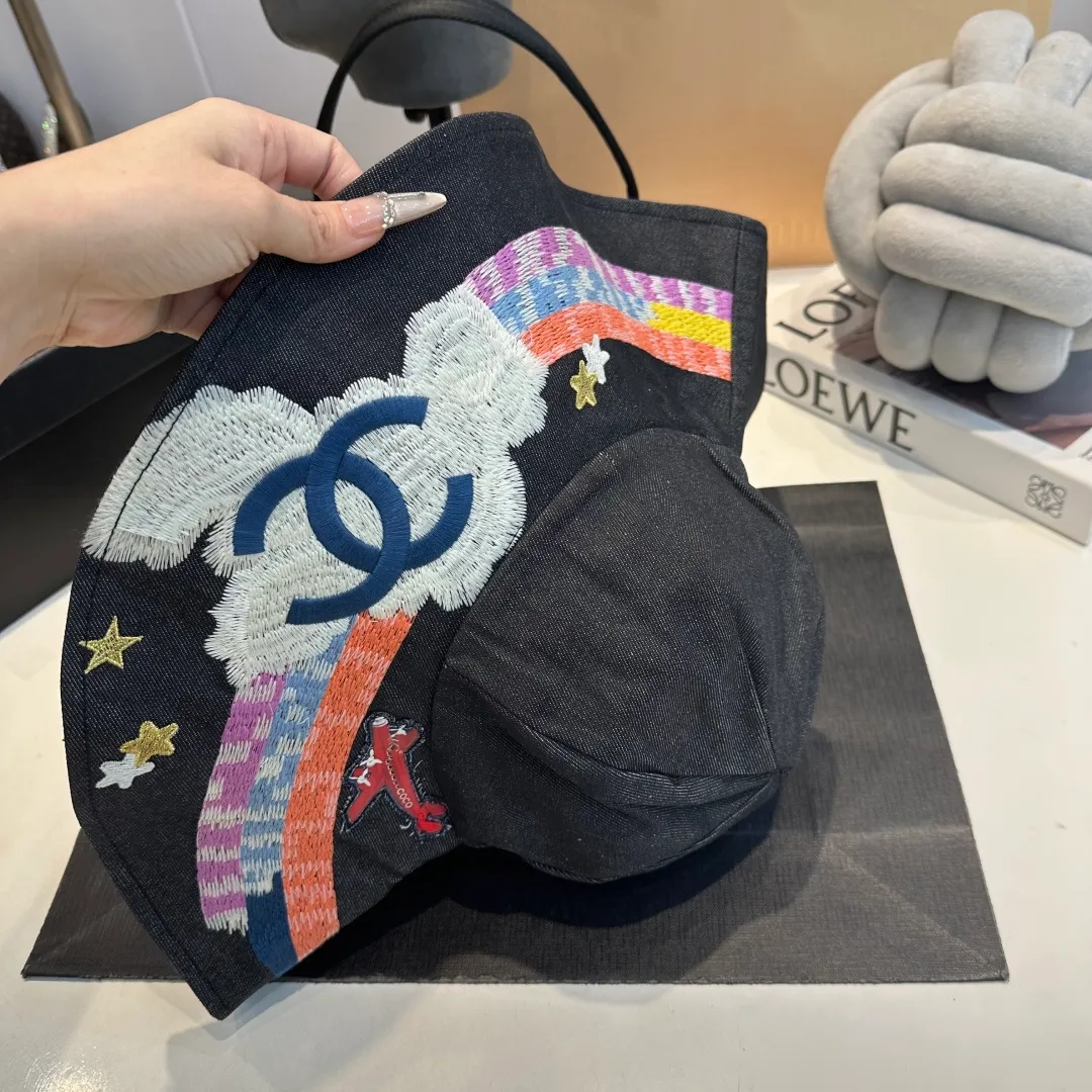 P80 Chanel second-hand large-brimmed fisherman's hat, linen and cotton breathable fisherman's hat, a must-have item for physical sun protection in summer. It's really good-looking🥰