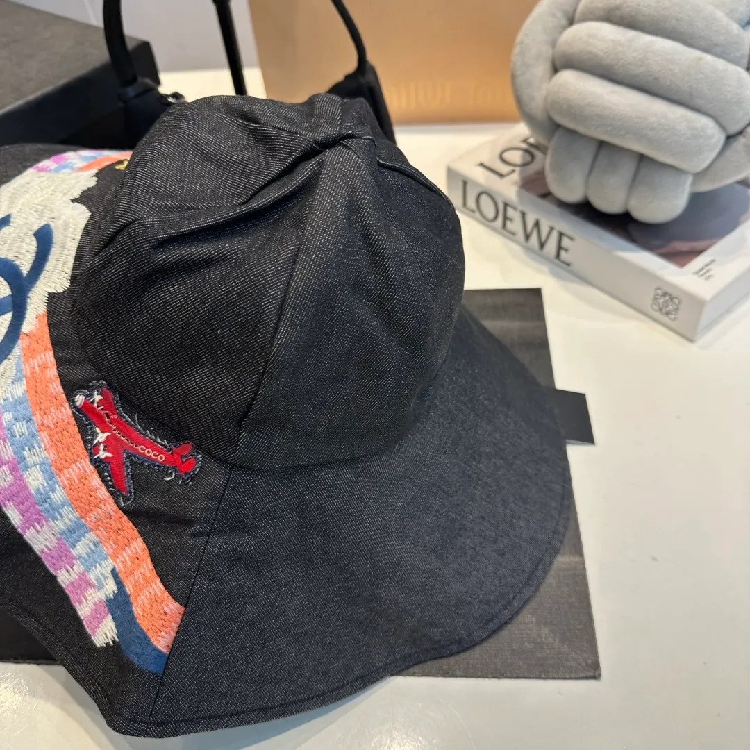 P80 Chanel second-hand large-brimmed fisherman's hat, linen and cotton breathable fisherman's hat, a must-have item for physical sun protection in summer. It's really good-looking🥰
