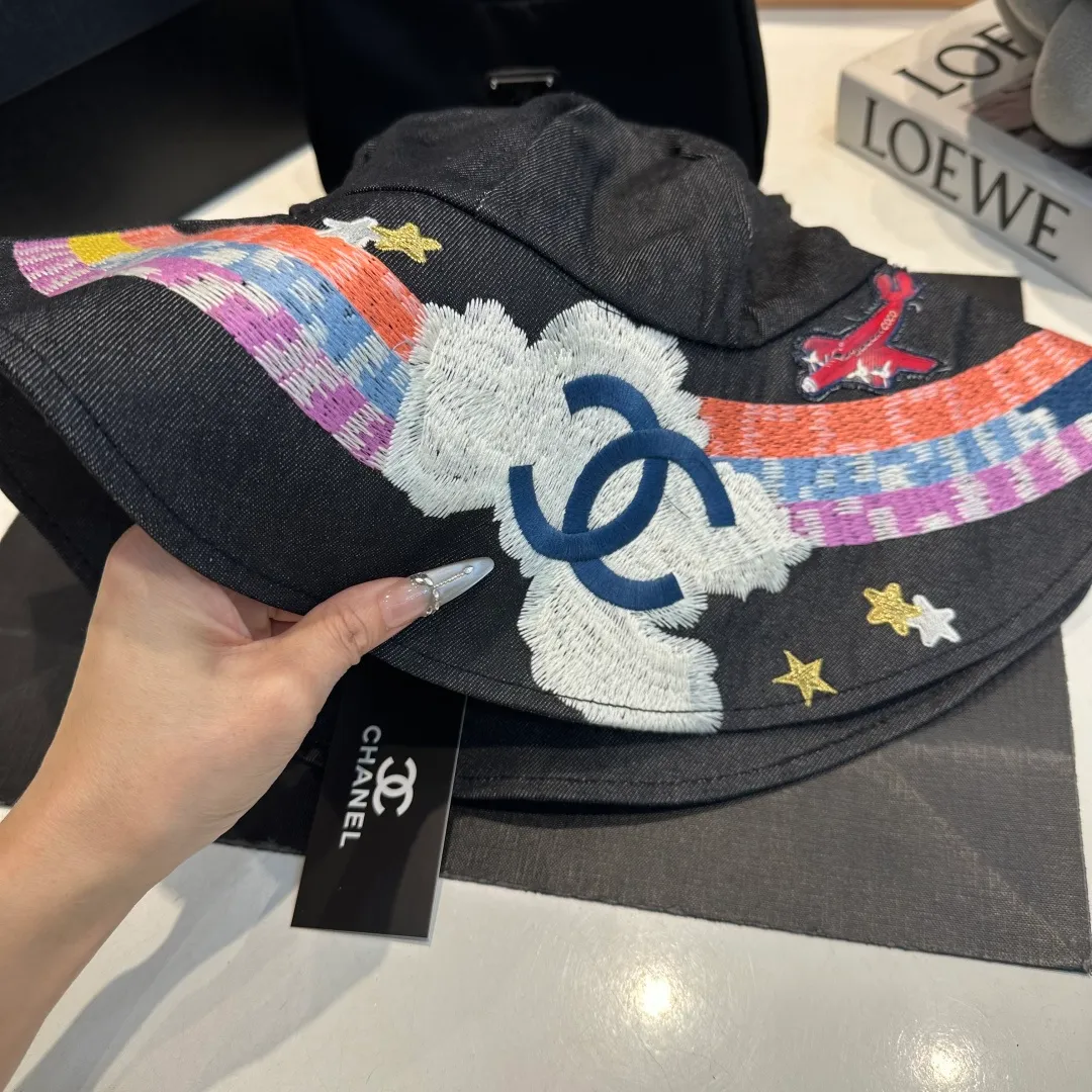 P80 Chanel second-hand large-brimmed fisherman's hat, linen and cotton breathable fisherman's hat, a must-have item for physical sun protection in summer. It's really good-looking🥰
