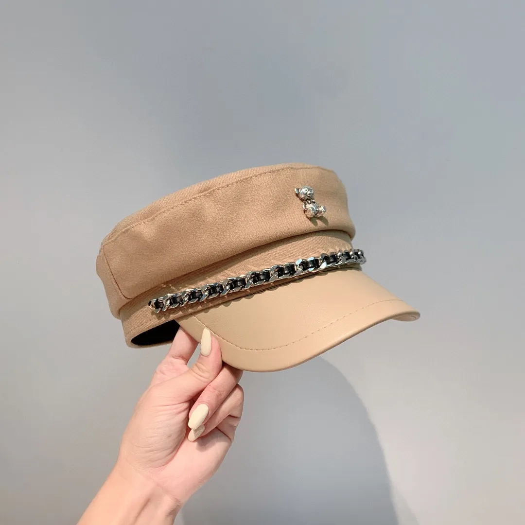 Running volume 50 Chanel Chanel 2021 new autumn duck bill military cap, wool 🦙 fabric, super correct design, a must-have for autumn and winter, running volume 3 colors, head circumference about 57cm