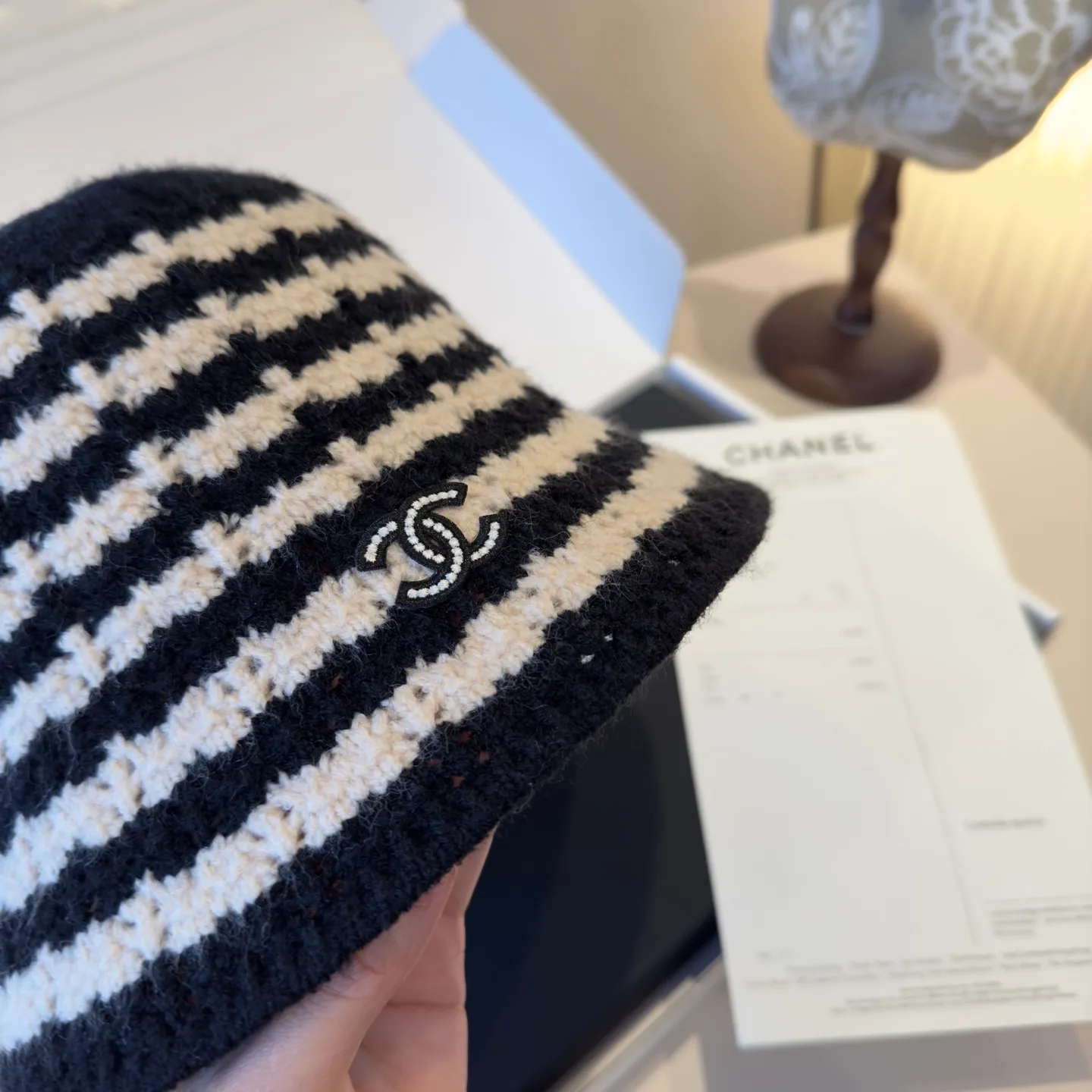 💰60¥ Chanel new knitted wool hat, 100% wool fabric