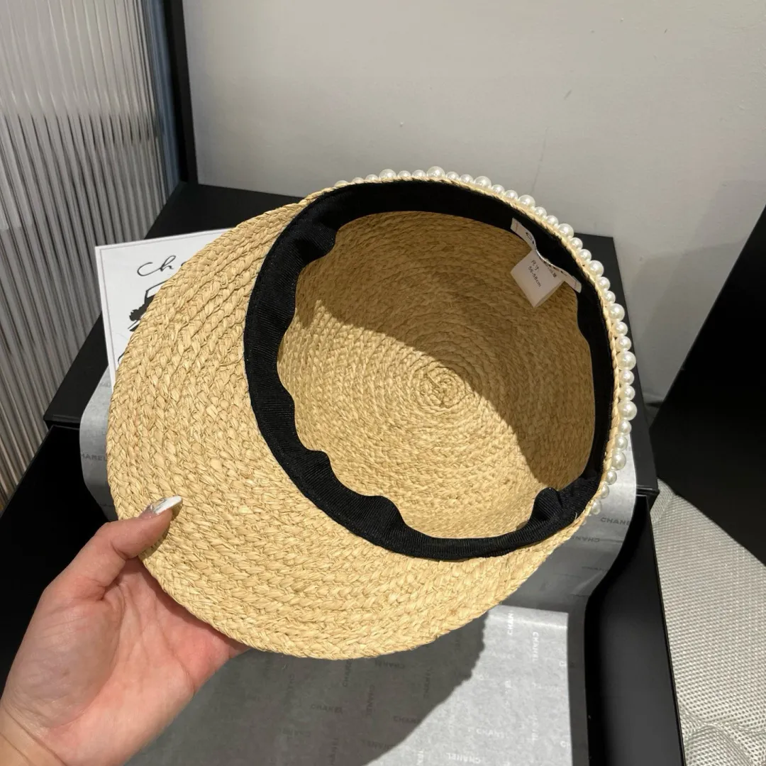 💰170¥ Chanel Lafite trendy knight hat, straw hat, head circumference 57cm