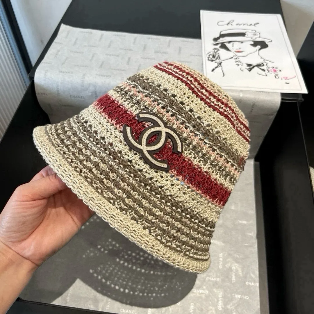 💰100¥ Chanel knitted bucket hat, head circumference 57cm