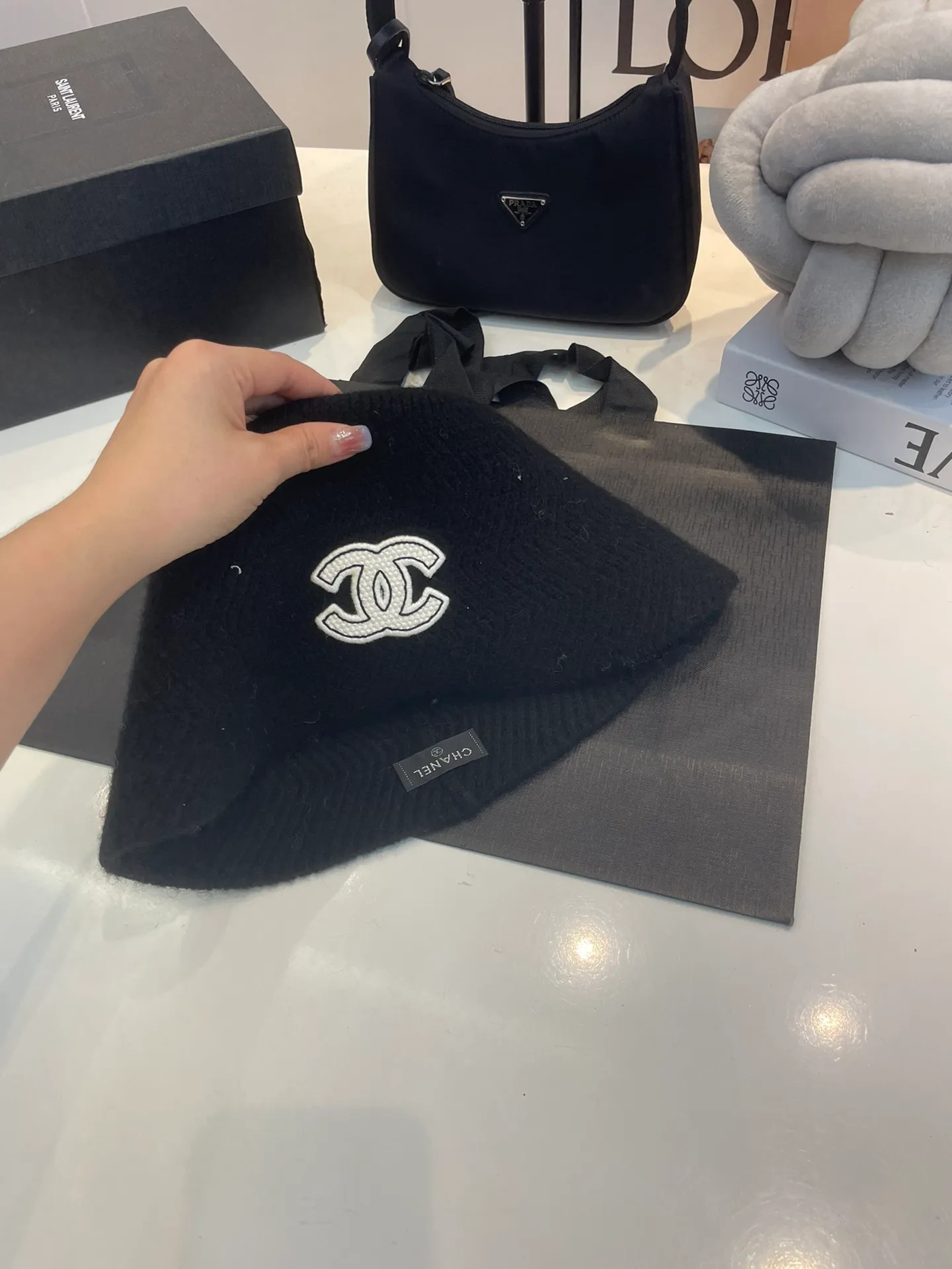 P70 Chanel Chanel 2023 new autumn and winter woolen bucket hat, wool fisherman hat, 100% wool fabric 🦙% head circumference 57cm