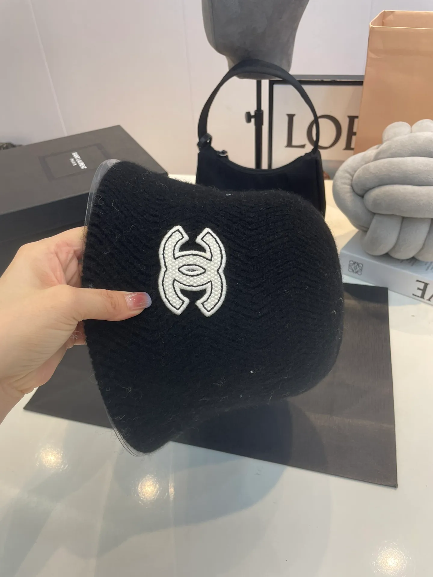 P70 Chanel Chanel 2023 new autumn and winter woolen bucket hat, wool fisherman hat, 100% wool fabric 🦙% head circumference 57cm