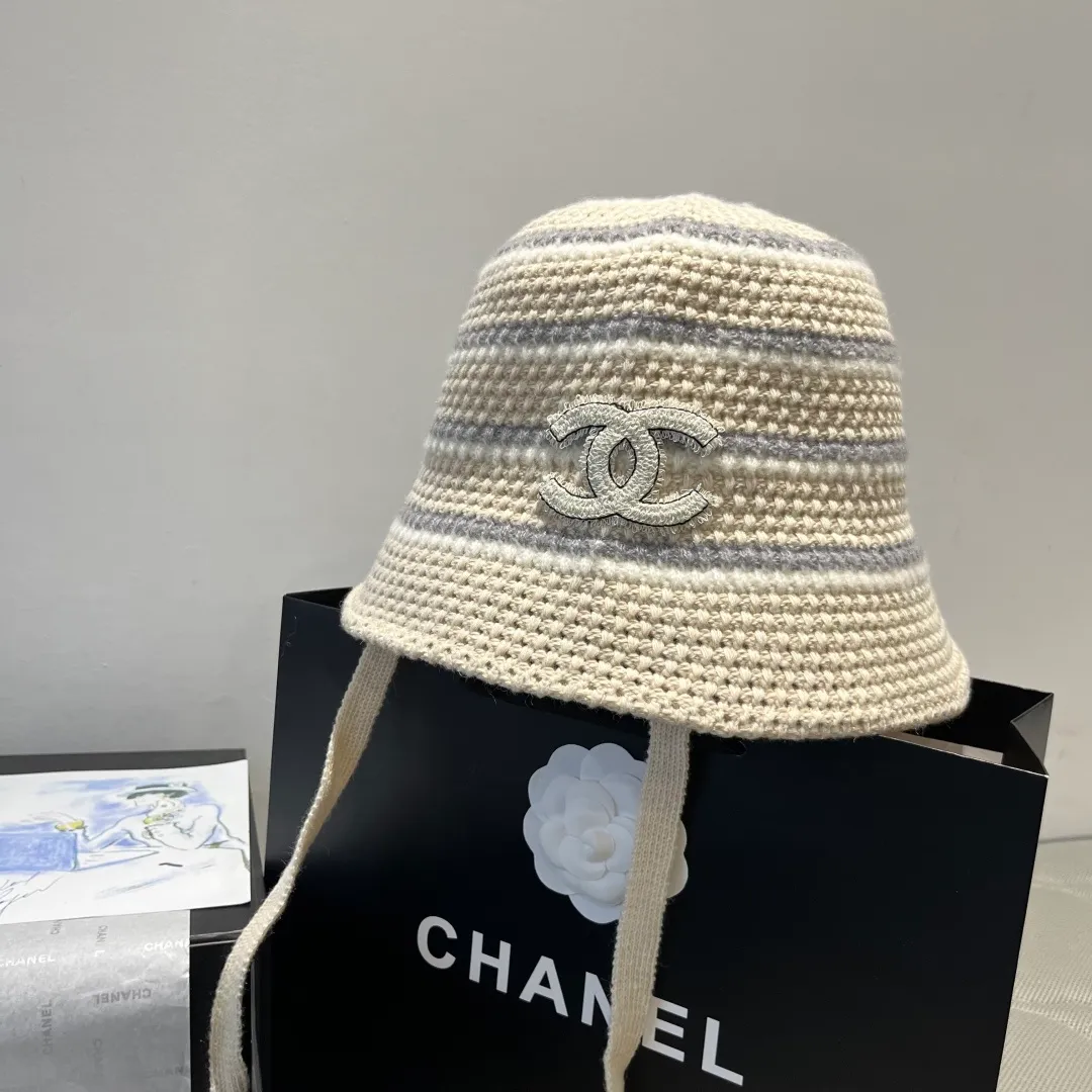 💰90¥ Chanel new knitted bucket hat, head circumference 57cm