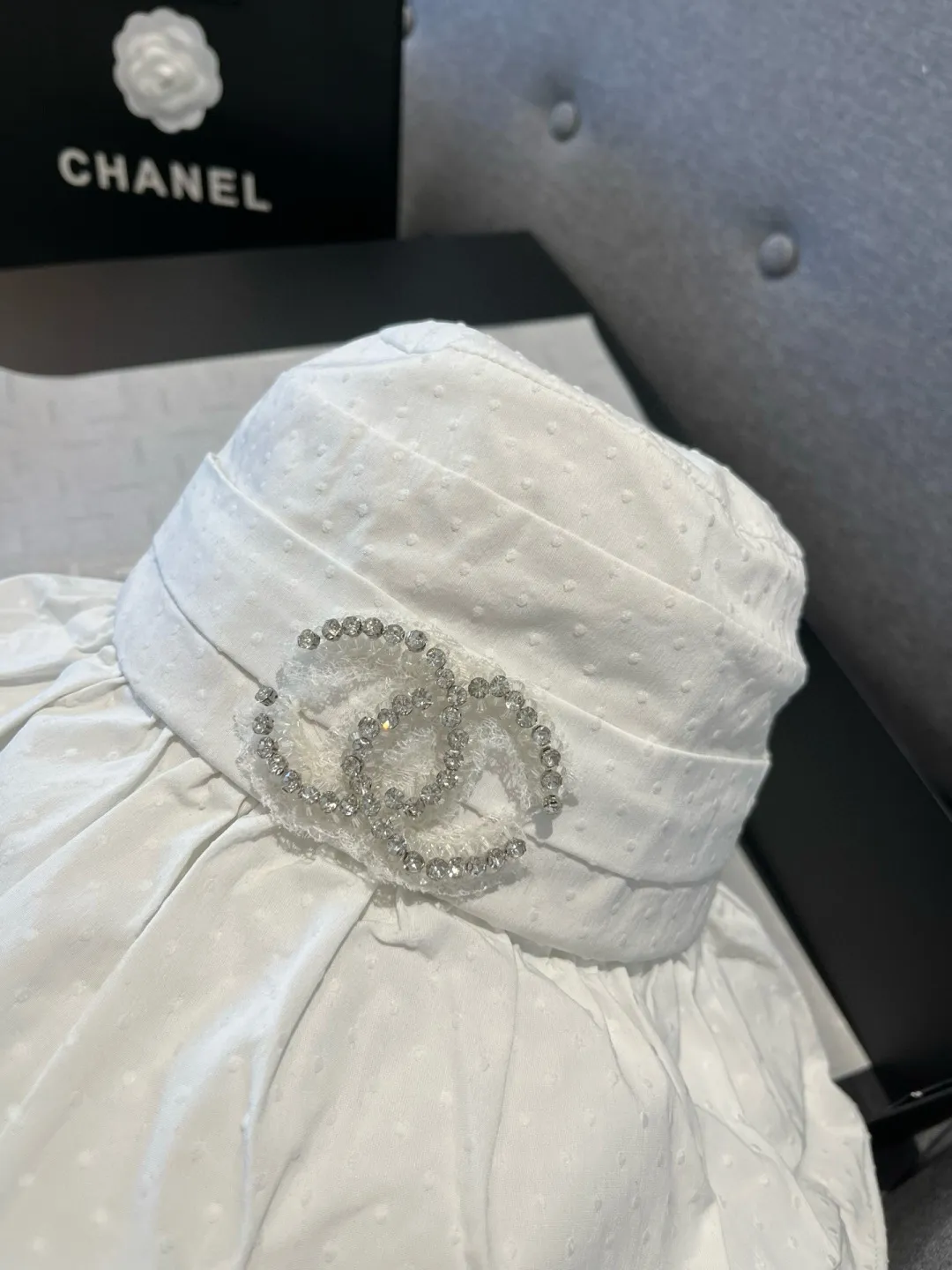💰120¥ Chanel new ruffled sun hat, UV-proof lining, head circumference 57cm