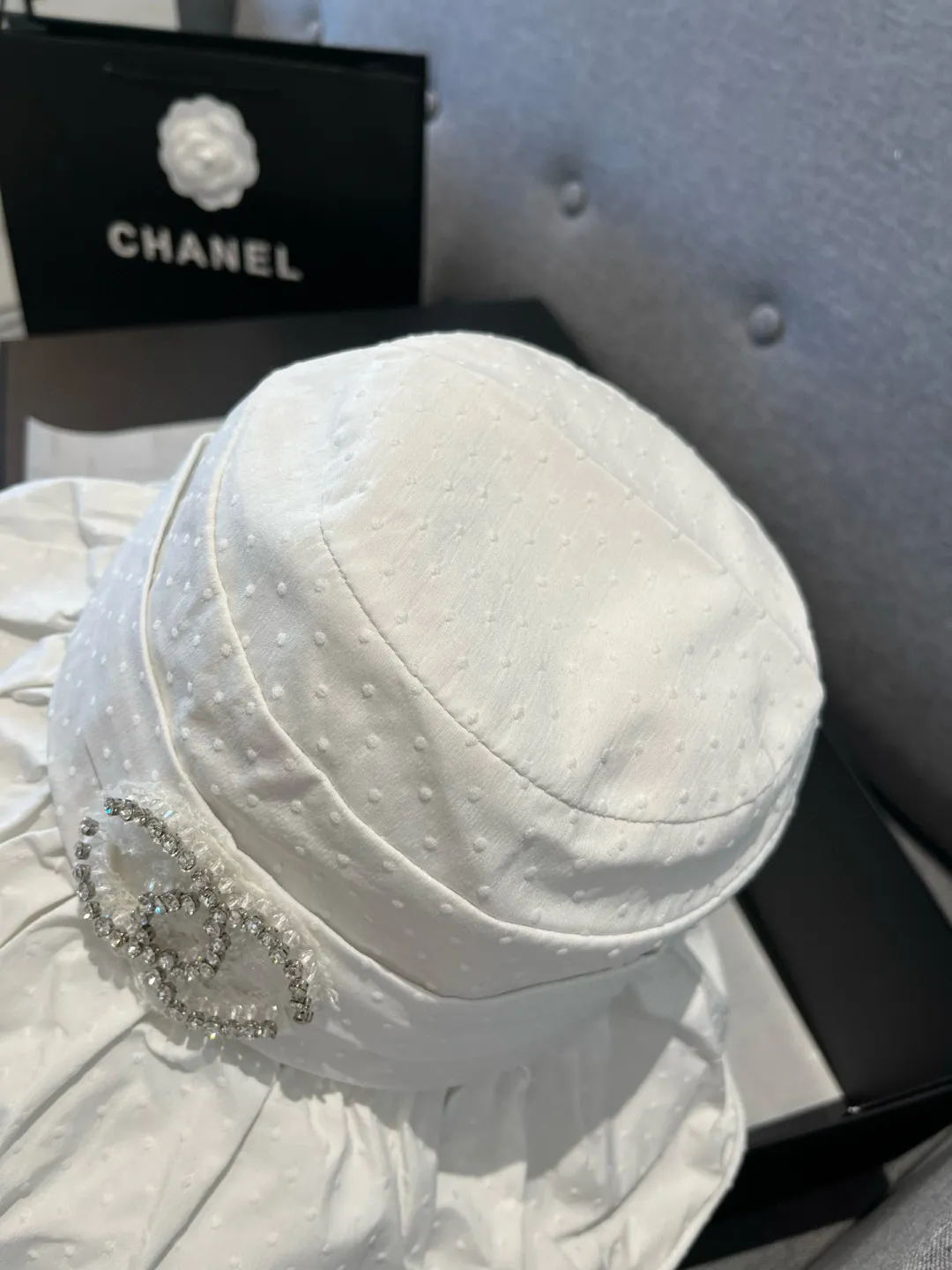 💰120¥ Chanel new ruffled sun hat, UV-proof lining, head circumference 57cm