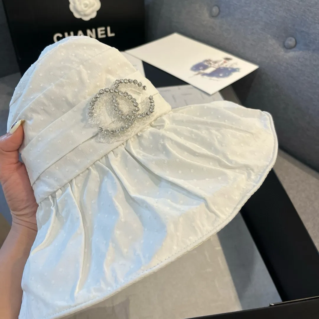 💰120¥ Chanel new ruffled sun hat, UV-proof lining, head circumference 57cm