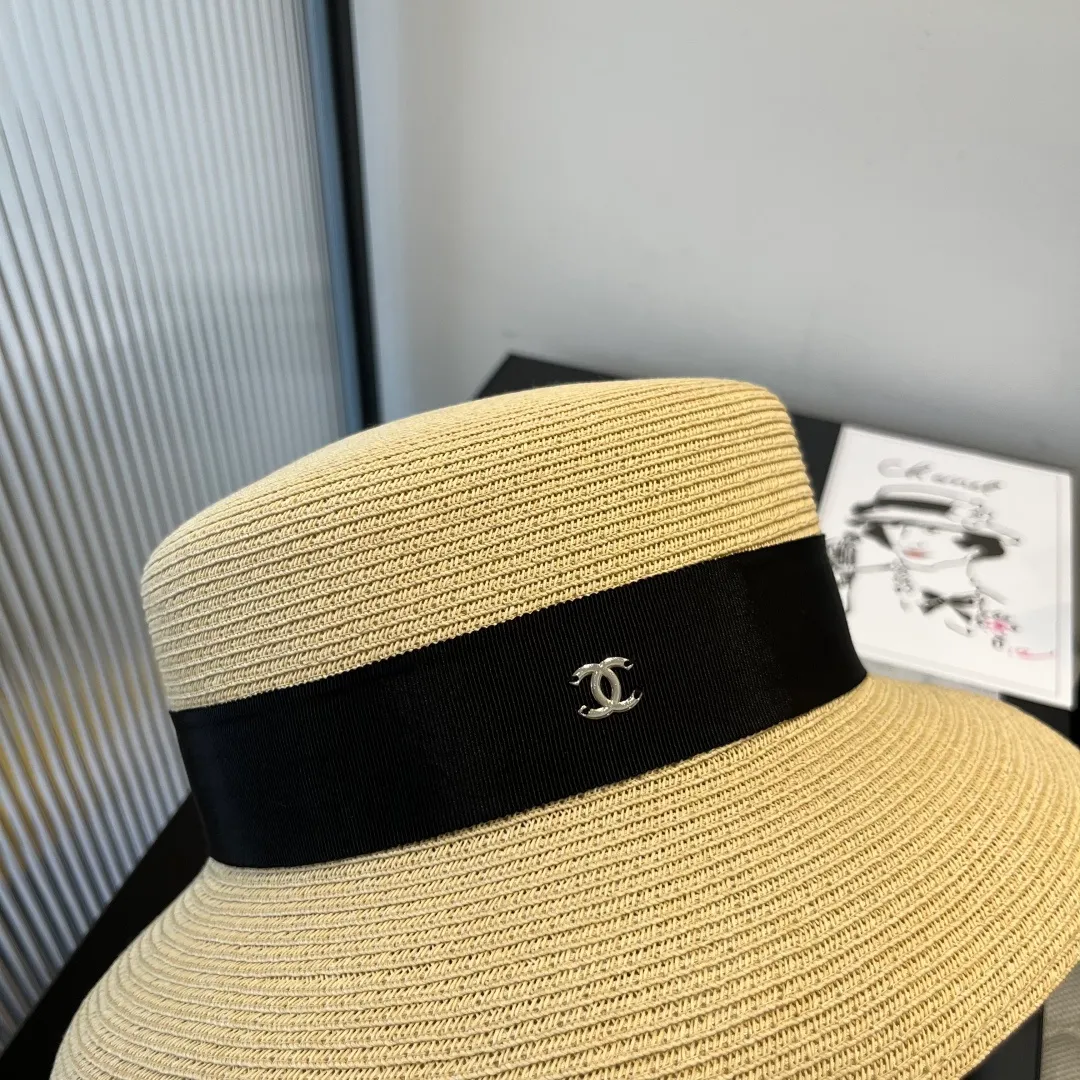 💰150¥ Chanel new straw hat, lady style, head circumference 57cm