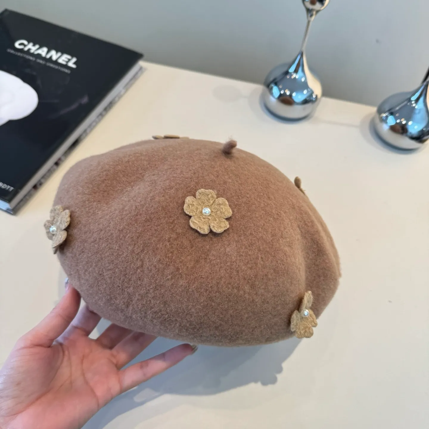 💰130¥ Chanel new wool beret, 100% wool🦙 fabric, head circumference 57cm