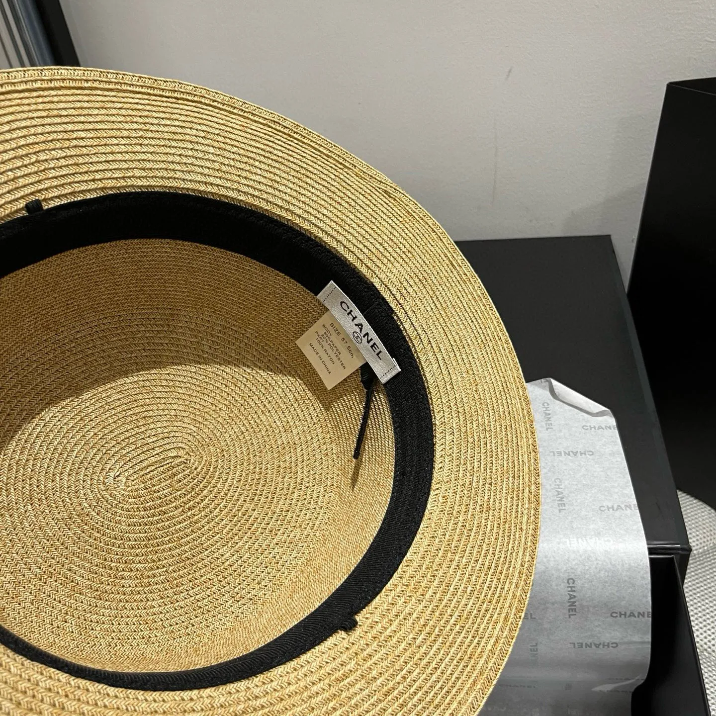 💰140¥ Chanel new flat top hat, head circumference 57cm