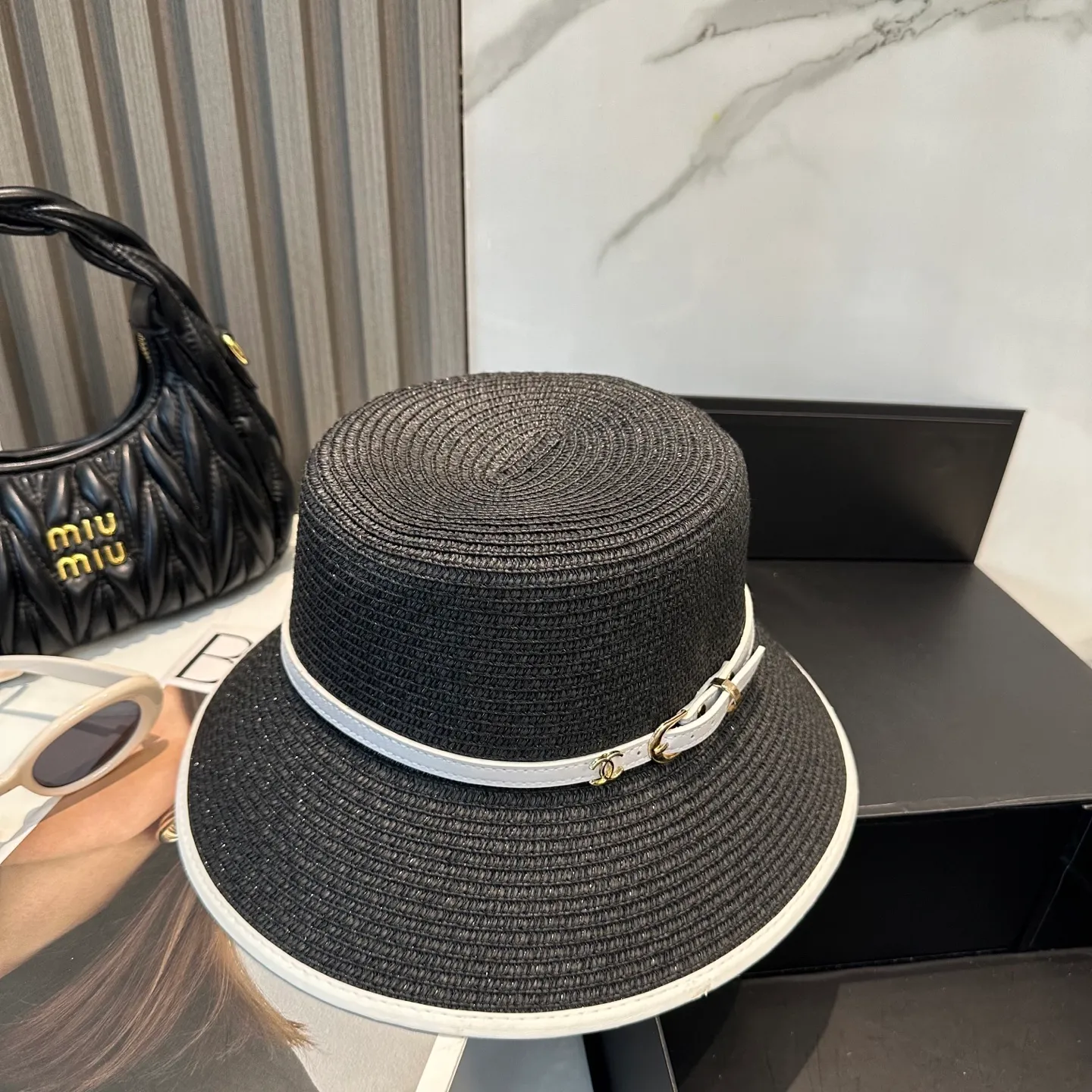 P80 Chanel 2025 new straw hat, advanced customization, lady style, attention to detail, sun protection and UV protection in summer, a must-have for travel, versatile and good-looking
