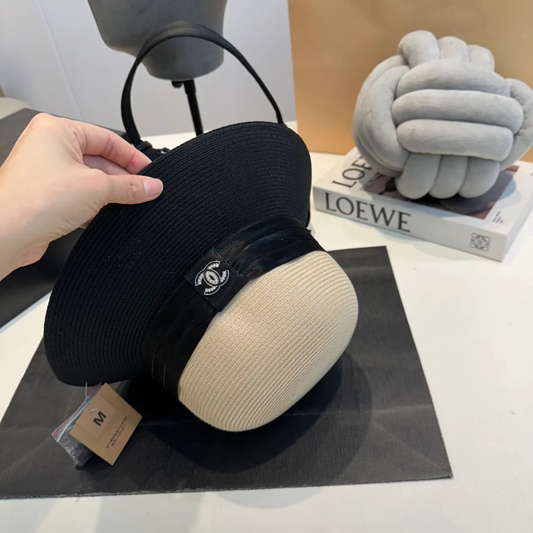 P150 Chanel Chanel bohemian style straw hat, sun hat, head circumference 57cm