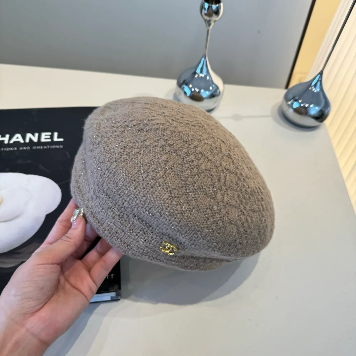 💰100¥ Chanel wool beret, small fragrant style beret, head circumference 57cm