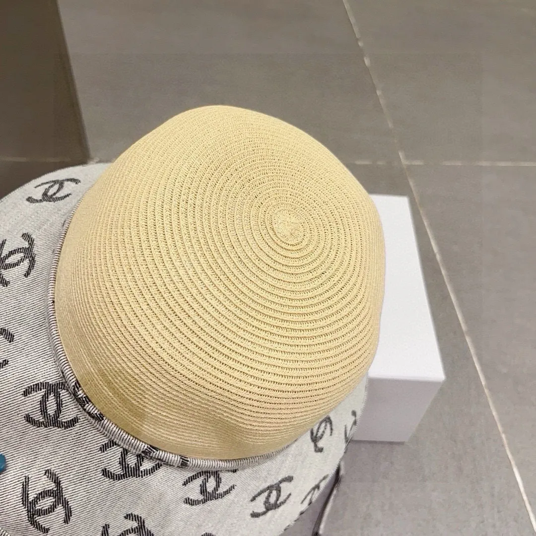 💰140¥ Chanel straw hat, advanced customization, head circumference 57cm.
