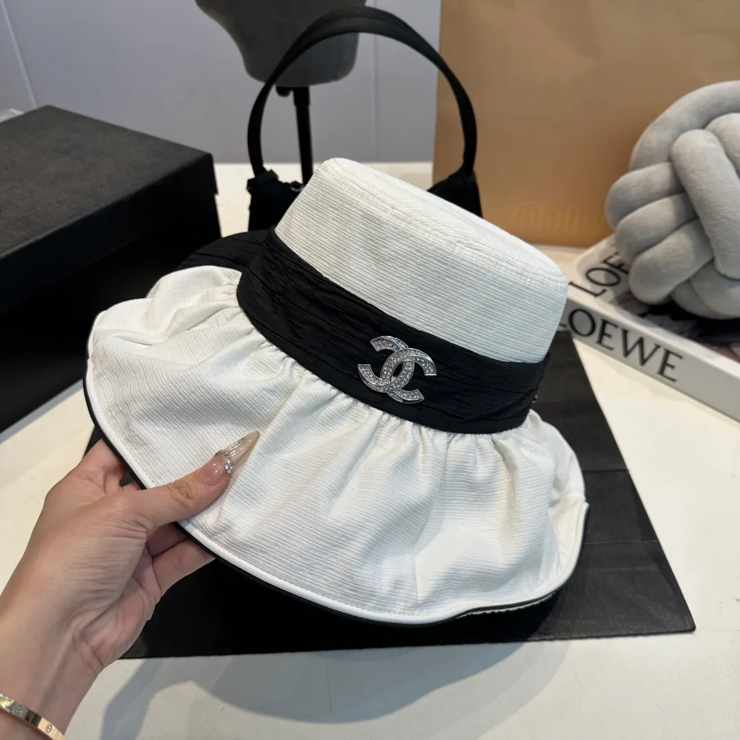 P70 Chanel bow bucket hat, ladylike style, head circumference 57cm