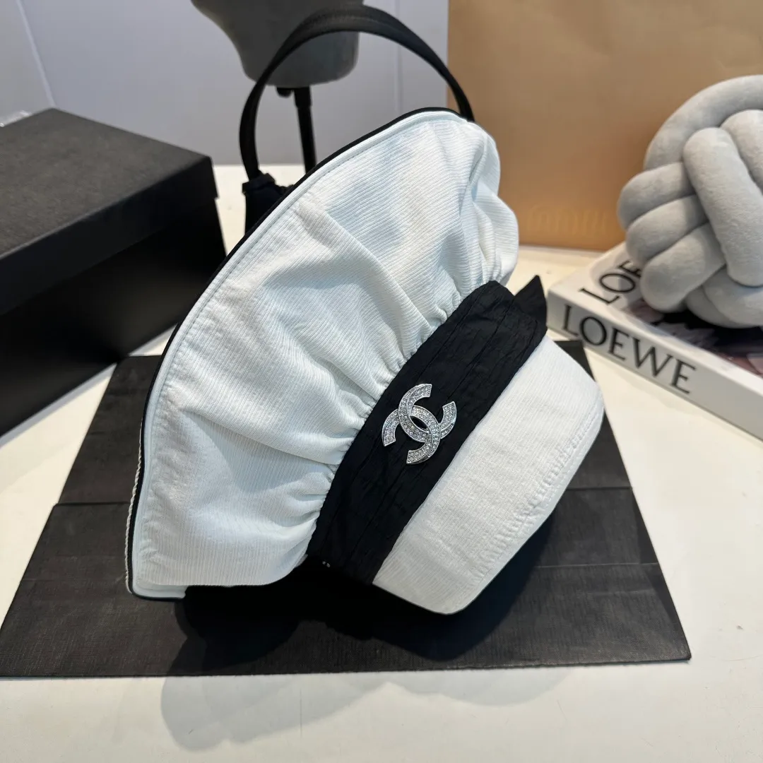 P70 Chanel bow bucket hat, ladylike style, head circumference 57cm