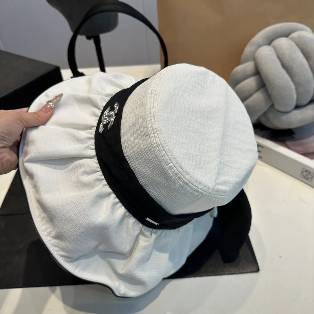 P70 Chanel bow bucket hat, ladylike style, head circumference 57cm