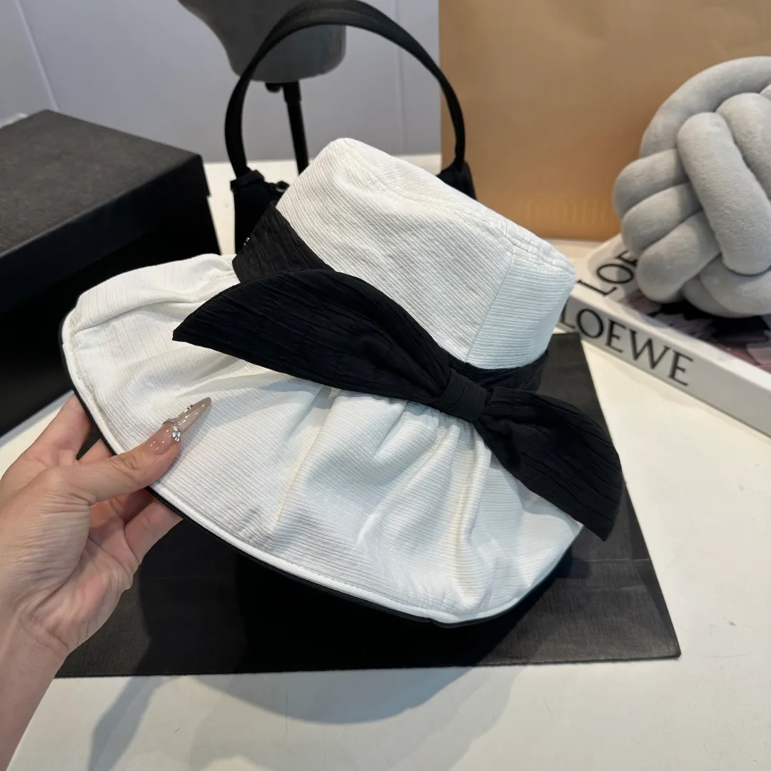 P70 Chanel bow bucket hat, ladylike style, head circumference 57cm