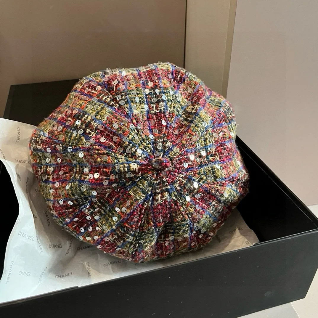 💰140¥ Chanel wool beret, customized with small fragrance style high-end fabrics, head circumference 57cm