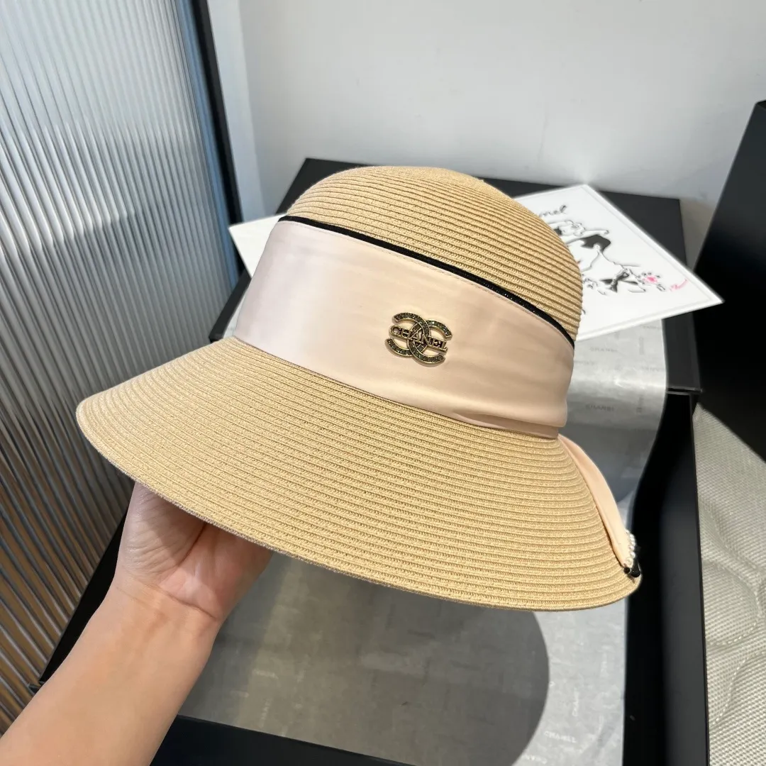 💰160¥ Chanel basin hat, Taiwan PP straw fabric, full of high-end feel, head circumference 57cm