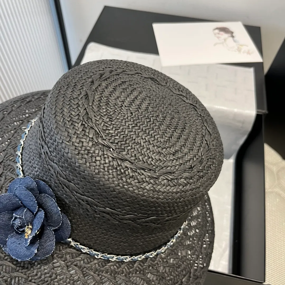 💰190¥ Chanel Taiwanese straw hat, sun hat, head circumference 57vm