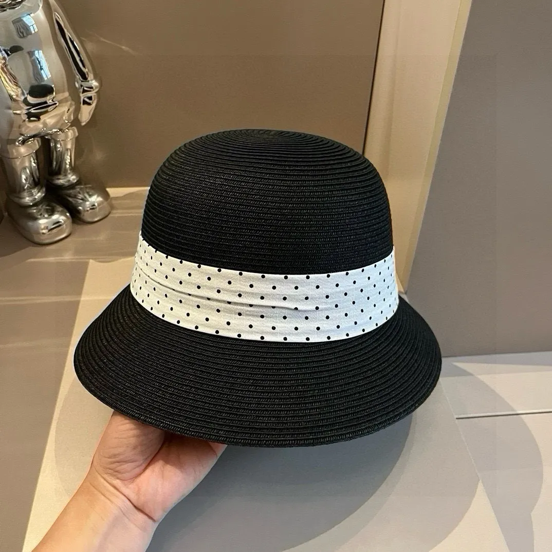 💰130¥ Chanel straw hat, lady style round hat, high-end customization, head circumference 57cm