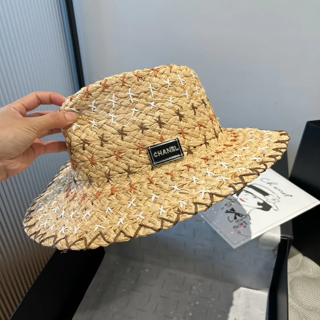 💰130¥ Chanel raffia knight hat, sun visor, head circumference 57cm