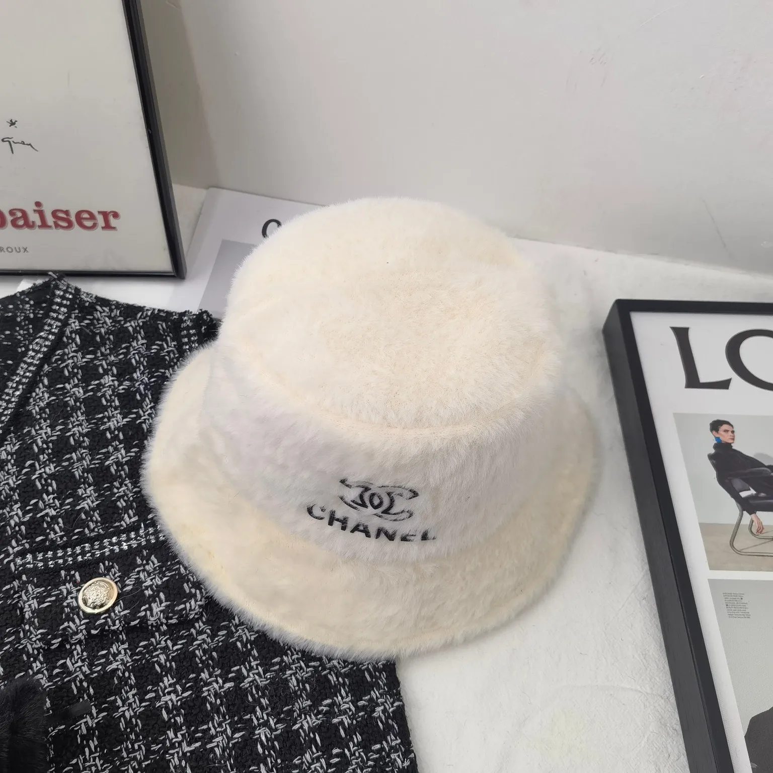 Special 🉐70💛 Comes with dust bag [CHANEL Chanel] 2022 autumn and winter new plush fisherman hat, small fragrance style big brand is out on the street, a must-have in autumn and winter