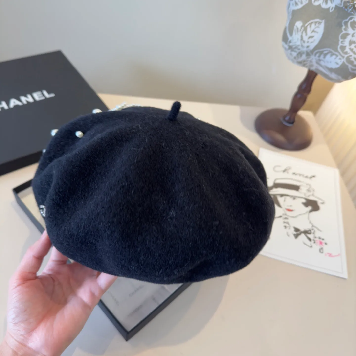 💰130¥ Chanel new wool beret, 100% wool🦙 fabric, head circumference 57cm