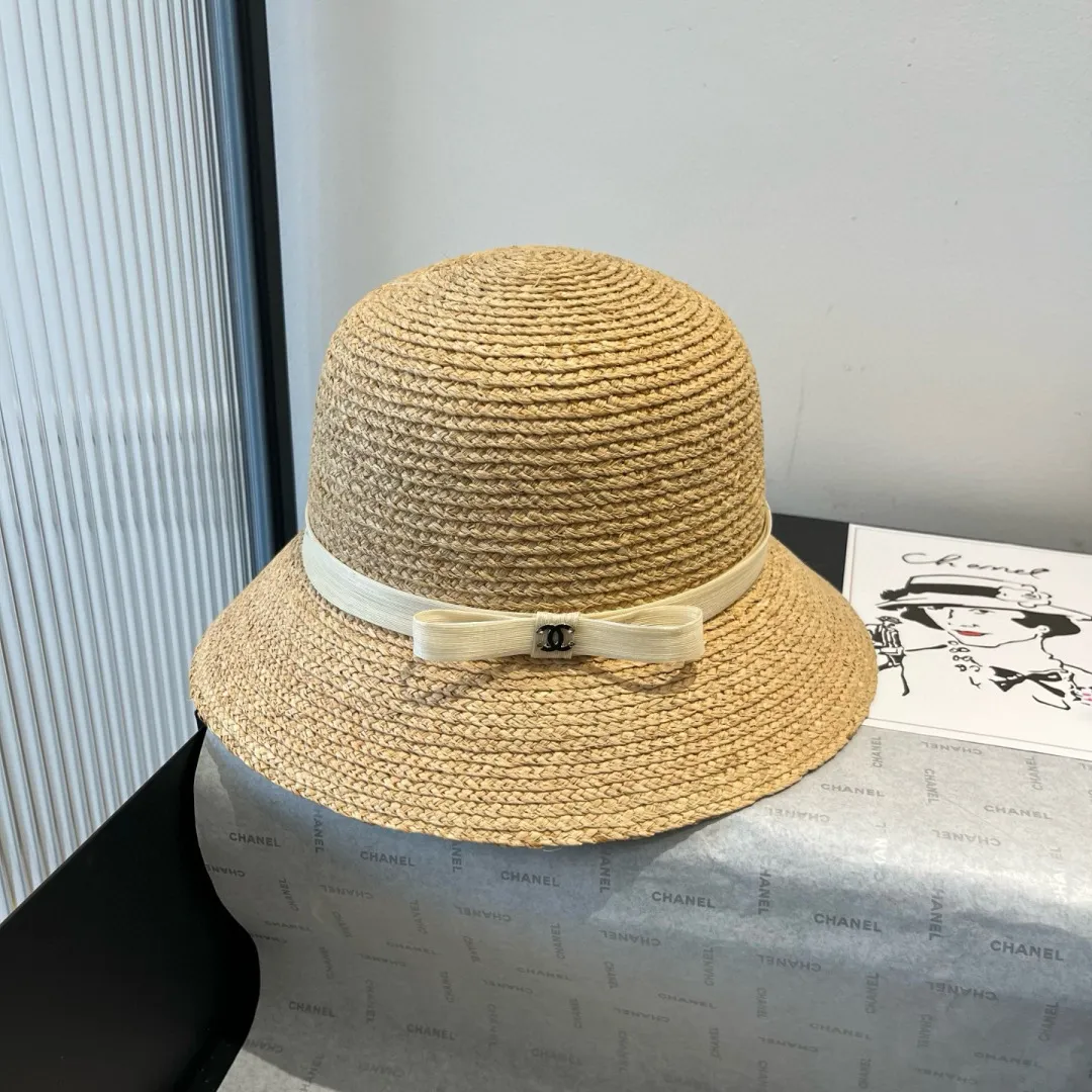 💰190¥ Chanel raffia hat, custom-made high-grade linen, head circumference 57cm