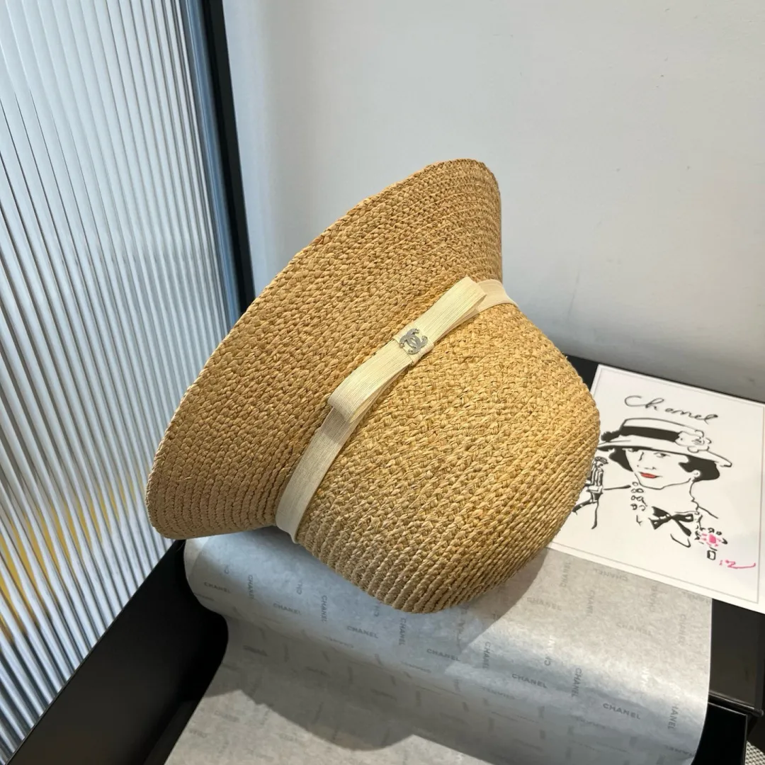 💰190¥ Chanel raffia hat, custom-made high-grade linen, head circumference 57cm